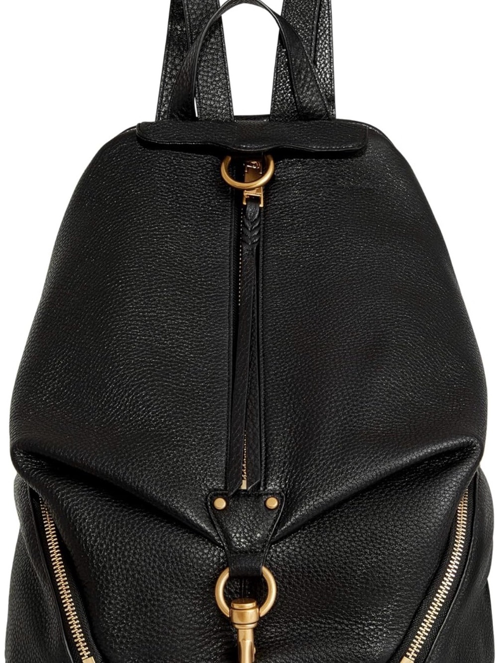 Rebecca Minkoff Julian Leather Backpack BLACK PEBBLED LEATHER GOLD